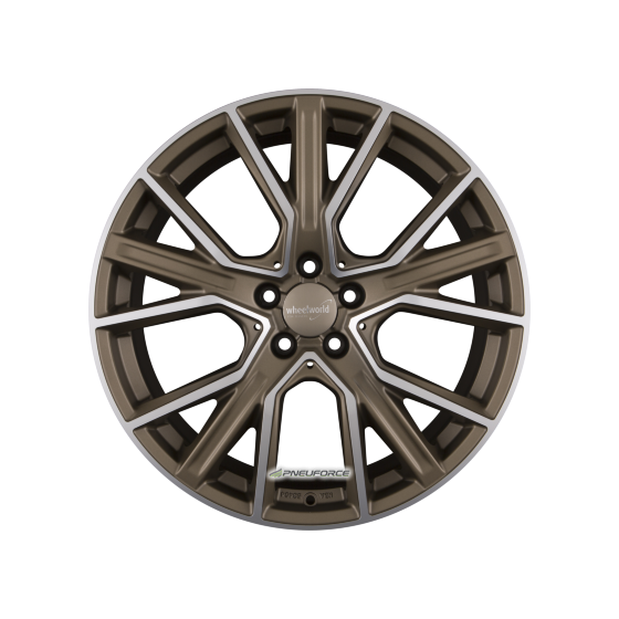 2DRV BY WHEELWORLD - WH34 BRONZE MATT HOCHGLANZPOLIERT 8X18 LK:5/112 ET:50 ML:66,6